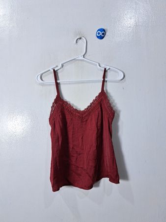 Red Lace Trim Camisole