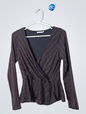 Vama Long Sleeve Wrap Top