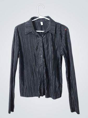 NOBOL Black Pleated Shirt