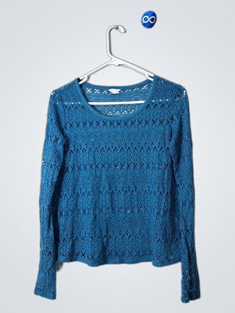 Aeropostale Blue Crochet Top