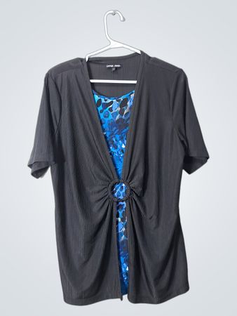 George Classic Black Short Sleeve Top