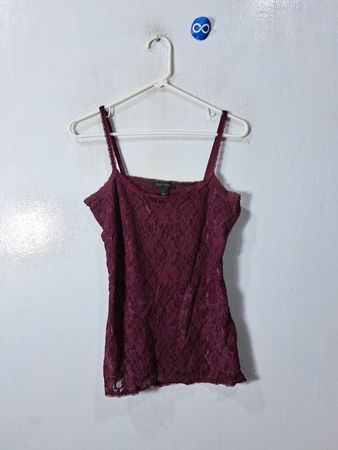 White Black Market Lace Cami Top