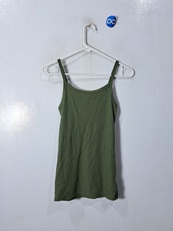 No Boundaries Olive Green Ribbed Cami Top