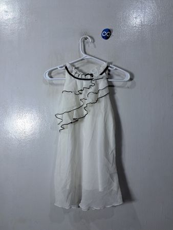 White Dress with Black Trim