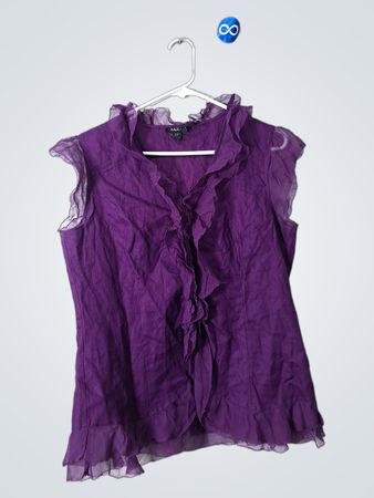 Purple Ruffled Blouse