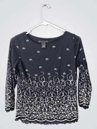 Black Embroidered Top