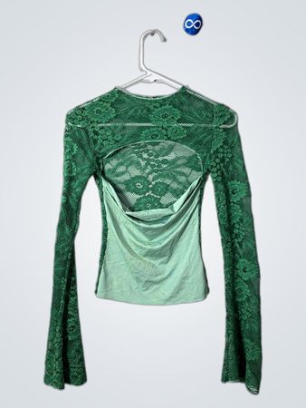 Green Lace Top