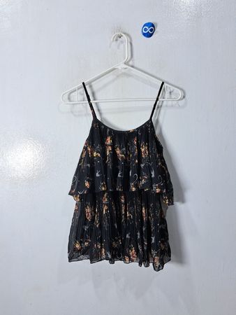 Laura Conrad Black Floral Top