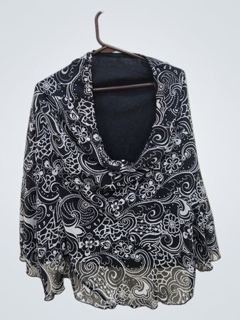 Black and White Paisley Blouse