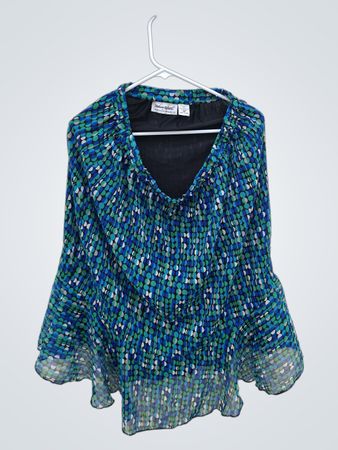 Anthony Richards Blue Polka Dot Blouse