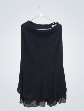 Adrianna Papell Black Chiffon Skirt