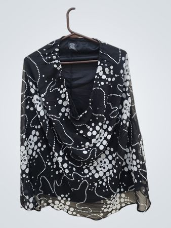 Black and White Polka Dot Blouse