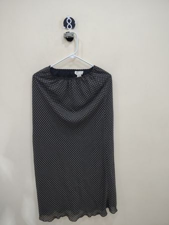 NORTIN Minaudoche Black and White Polka Dot Skirt