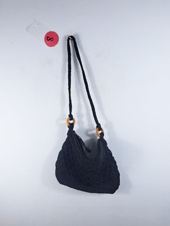 Black Crochet Purse