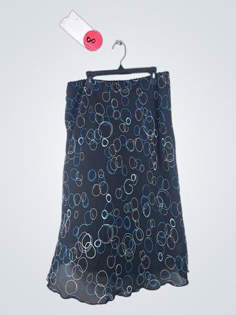 Skirt with Blue and White Circles