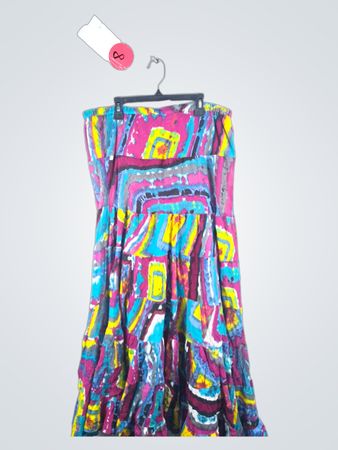 Multicolored Tie-Dye Dress