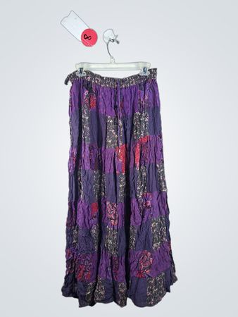 Purple Floral Maxi Skirt