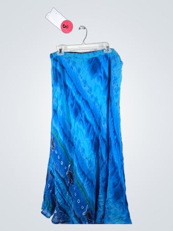 Blue Tie-Dye Skirt
