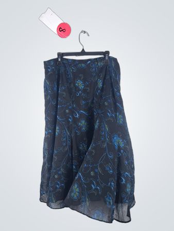 Blue Floral Skirt