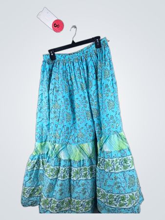 Blue Floral Skirt