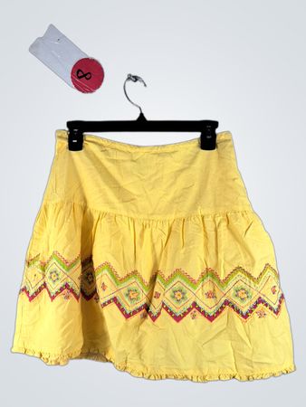 Talbots Kids Yellow Embroidered Skirt