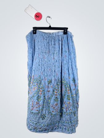 Blue Floral Skirt