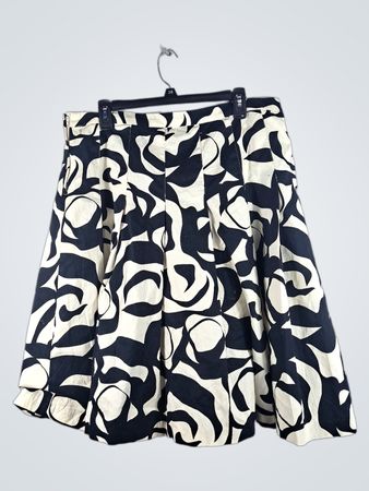 Black and White Floral Skirt