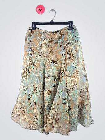 Anne Klein Printed Flowy Skirt