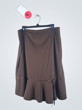 Brown Flared Skirt