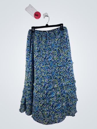 Blue Floral Skirt
