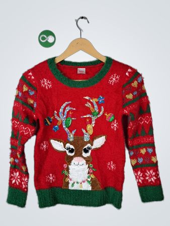 Holiday Time Reindeer Christmas Sweater