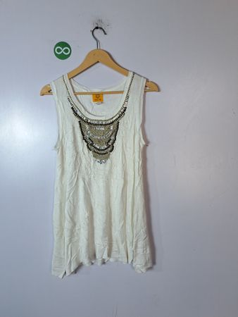 Ruby Rd. Women's White Sleeveless Top