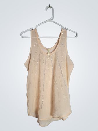 Beige Sequined Bodysuit