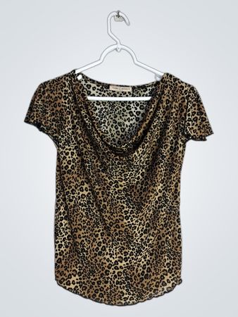Susan Lawrence Petite Leopard Print Top