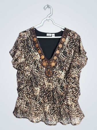 CATO Animal Print Blouse