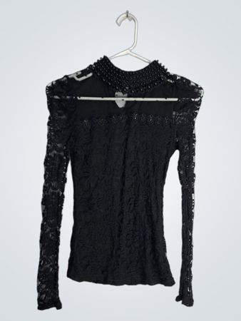Oko Black Lace Top
