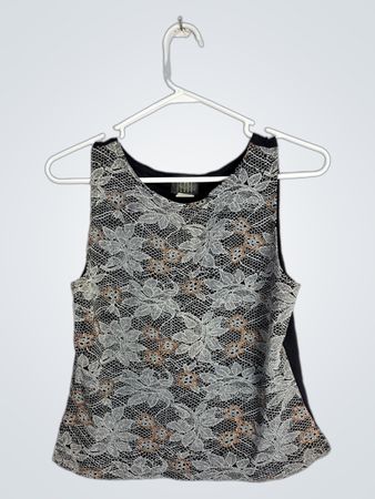 Teddy Lace Trim Tank Top