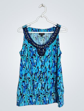FASHION BUG Blue Patterned Dress