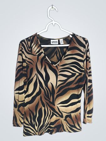 Chico's Design Zebra Print Top