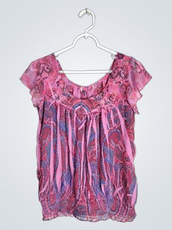 Pink Floral Blouse
