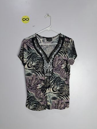 Britanny Black Petite Blouse