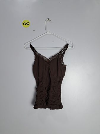 Brown Lace Trim Camisole