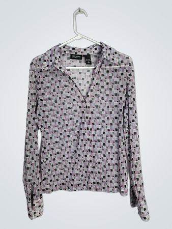 Long Sleeve Geometric Pattern Shirt