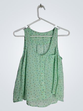 Green Polka Dot Tank Top