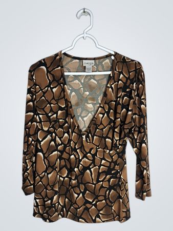 Chico's Animal Print Blouse