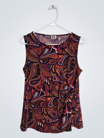 Anne Klein Paisley Sleeveless Blouse