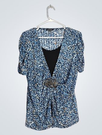 Notations Blue Floral Romper