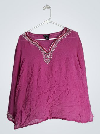 Pink Embellished Blouse