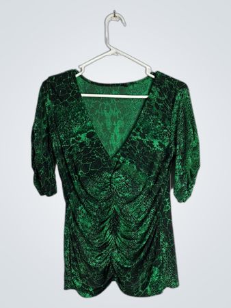 Green Velvet Top