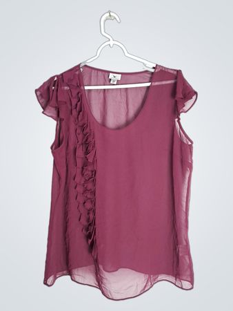 WORTHINGTON Women's Purple Sheer Blouse